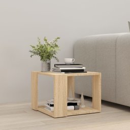 vidaXL Salontafel 40x40x30 cm bewerkt hout sonoma eikenkleurig