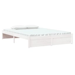 vidaXL Bedframe massief hout wit 140x200 cm