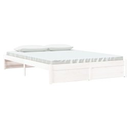 vidaXL Bedframe massief hout wit 160x200 cm