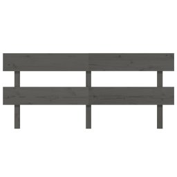 vidaXL Hoofdbord 204x3x81 cm massief grenenhout grijs