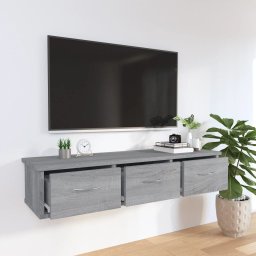 vidaXL Wandkast 88x26x18,5 cm bewerkt hout grijs sonoma eikenkleurig