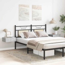 vidaXL Nachtkastjes 2 st zwevend 40x30x15 cm bewerkt hout betongrijs