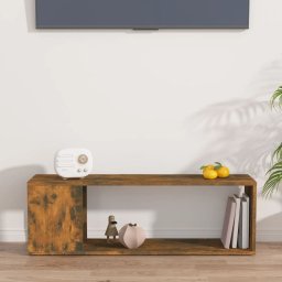 vidaXL Tv-meubel 100x24x32 cm bewerkt hout gerookt eikenkleurig