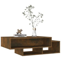 vidaXL Salontafel 105x55x32 cm bewerkt hout gerookt eikenkleurig