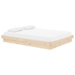vidaXL Bedframe massief hout 135x190 cm