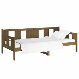 vidaXL Slaapbank massief grenenhout honingbruin 90x190 cm