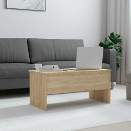 vidaXL Salontafel 102x50,5x46,5 cm bewerkt hout sonoma eikenkleurig