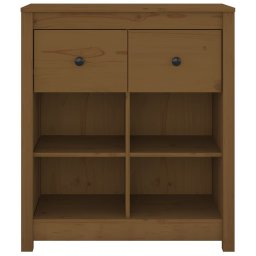vidaXL Dressoir 70x35x80 cm massief grenenhout honingbruin