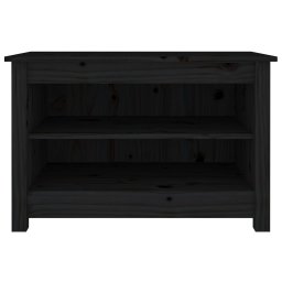 vidaXL Schoenenbank 70x38x45,5 cm massief grenenhout zwart