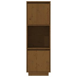 vidaXL Hoge kast 38x35x117 cm massief grenenhout honingbruin