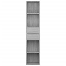 vidaXL Boekenkast 36x30x171 cm bewerkt hout grijs sonoma eikenkleurig