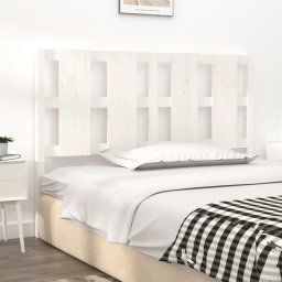 vidaXL Hoofdbord 145,5x4x100 cm massief grenenhout wit
