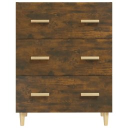 vidaXL Dressoir 70x34x90 cm bewerkt hout gerookt eikenkleurig
