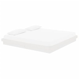 vidaXL Bedframe massief hout wit 200x200 cm