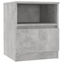 vidaXL Nachtkastjes 2 st 40x40x50 cm bewerkt hout betongrijs