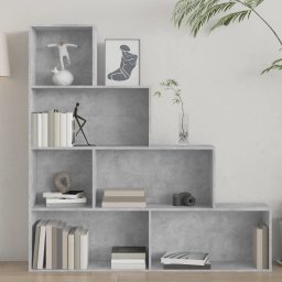 vidaXL Boekenkast/kamerscherm 155x24x160 cm bewerkt hout betongrijs