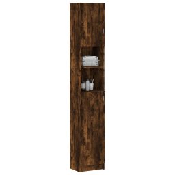 vidaXL Badkamerkast 32x25,5x190 cm bewerkt hout gerookt eikenkleurig