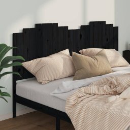vidaXL Hoofdbord 206x4x110 cm massief grenenhout zwart