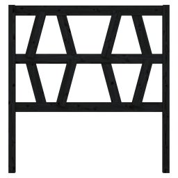 vidaXL Hoofdbord 96x4x100 cm massief grenenhout zwart