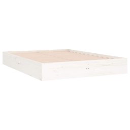 vidaXL Bedframe massief hout wit 120x190 cm