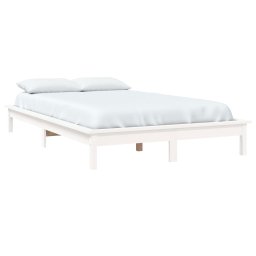 vidaXL Bedframe massief grenenhout wit 120x200 cm