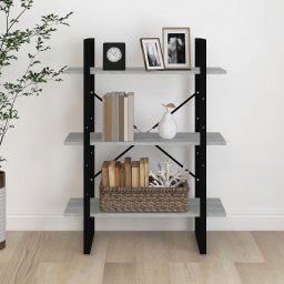 vidaXL Boekenkast 80x30x105 cm bewerkt hout grijs sonoma eikenkleurig