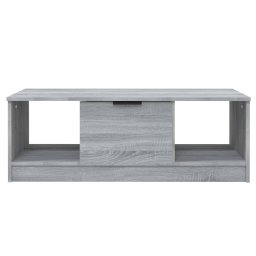 vidaXL Salontafel 102x50x36 cm bewerkt hout grijs sonoma eikenkleurig