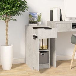 vidaXL Bureaukast 33,5x50x75 cm bewerkt hout betongrijs