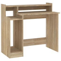 vidaXL Bureau met LED-verlichting 97x45x90 cm hout sonoma eikenkleurig