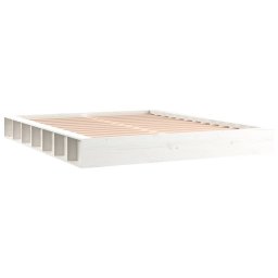 vidaXL Bedframe massief hout wit 120x200 cm
