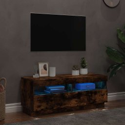 vidaXL Tv-meubel met LED-verlichting 100x35x40 cm gerookt eikenkleurig