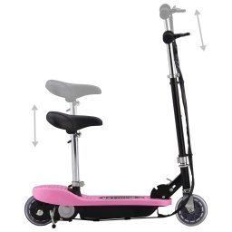 vidaXL Step elektrisch met zitje 120 W roze