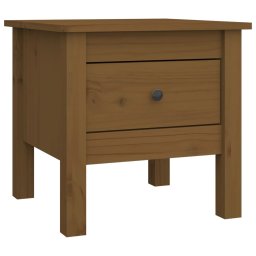 vidaXL Bijzettafels 2 st 40x40x39 cm massief grenenhout honingbruin