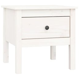 vidaXL Bijzettafels 2 st 50x50x49 cm massief grenenhout wit