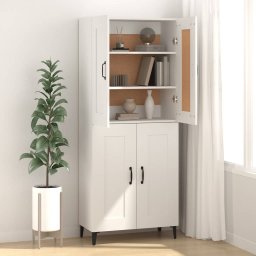 vidaXL Dressoir 69,5x34x90 cm bewerkt hout wit