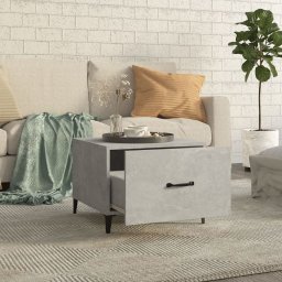 vidaXL Salontafel 2 st met metalen poten 50x50x40 cm betongrijs