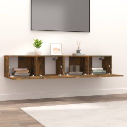 vidaXL Tv-meubelen 2 st 80x30x30 cm bewerkt hout gerookt eikenkleur