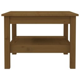 vidaXL Salontafel 55x55x40 cm massief grenenhout honingbruin