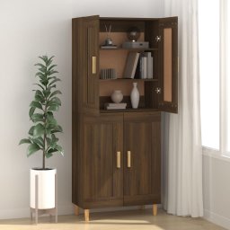 vidaXL Dressoir 69,5x34x90 cm bewerkt hout bruin eikenkleur