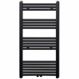 vidaXL Radiator / handdoekenrek recht 600x1160 mm zwart