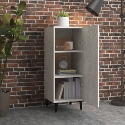 vidaXL Dressoir 34,5x34x90 cm bewerkt hout betongrijs