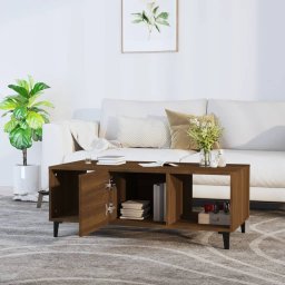 vidaXL Salontafel 102x50x40 cm bewerkt hout bruin eikenkleur