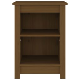 vidaXL Nachtkastje 40x35x55 cm massief grenenhout honingbruin