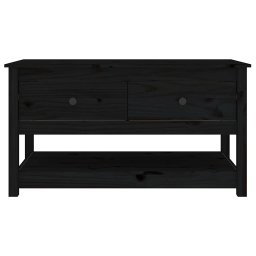 vidaXL Salontafel 102x49x55 cm massief grenenhout zwart