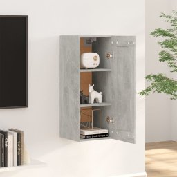 vidaXL Wandkast 35x34x90 cm bewerkt hout betongrijs