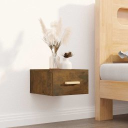 vidaXL Nachtkastjes 2 st wandgemonteerd 35x35x20 cm gerookt eikenkleur
