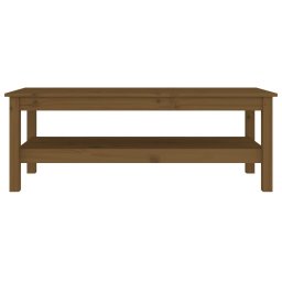 vidaXL Salontafel 110x50x40 cm massief grenenhout honingbruin