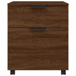 vidaXL Dossierkast verrijdbaar 45x38x54 cm bewerkt hout bruineiken
