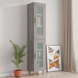 vidaXL Wandkast 34,5x34x90 cm grijs sonoma eikenkleurig