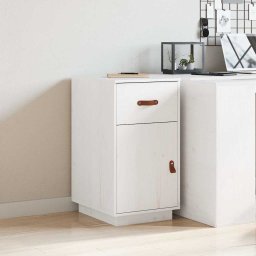 vidaXL Bureaukastje 40x50x75 cm massief grenenhout wit